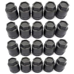 FZJDSD 20 Pack Black Wheel Lug Nut Cap Cover M24-2.0 Hex 19mm Fit for Camaro z28 IROC 1982-1992