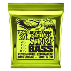 Ernie Ball Short Scale Regular Slinky Nickel Wound Bass Guitar Strings, 45-105 Gauge (P02852)