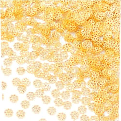 ANCIRS 600pcs 7mm Spacer Beads Caps for Jewelry Making, Metal Flower Bead Caps for Bracelet Necklace- Gold