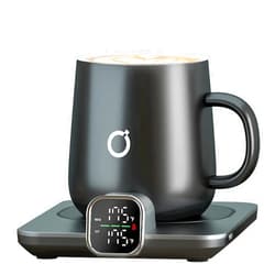 Ikago Smart Heated Coffee Mug Warmer & Mug Set - Heated Mug Warmer with Auto Shut Off, 1°F Precise Temperature Control Mug Warmer, Electric Coffee Mug Warmer for Desk, Birthday Gifts for Women and Men