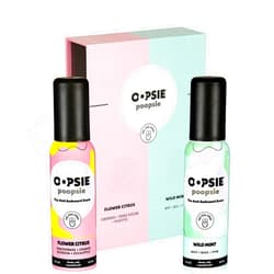 OOPSIE POOPSIE Pre GO toilet spray, discreet & portable original Pre-poo spray to use on the go. Assorted scents Flower Citrus/Wild Mint Toilet Odor Eliminator 2oz bottle Gift Set 2 Pack