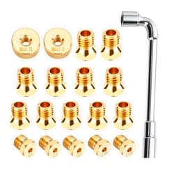 WADEO Natural Gas Orifices Nozzle Conversion Kit, DIY Burner Parts Brass Jet Nozzles for Propane to Natural Gas, Compatible with Blackstone 28