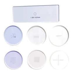 MUHWA Microscope Eyepiece Micrometer Graticules Measuring Glass Eyepiece Micrometer Ocular Reticle Eyepiece Calibration Ruler Slides Include 1 Stage Micrometer and 6 Eyepiece Micrometers