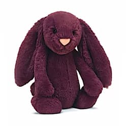 Jellycat Bashful Plum Bunny Stuffed Animal, Medium
