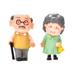 Kisangel 2pcs Cake Decoration Grandparents Figure Grandparent Ornament Cake Decor Crafts Loving Elderly Couple Elderly Couple Ornament Couple Figurine Decor Elderly Couple Figurines