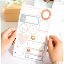 ThreeKin Collective 195 Premium Gift Labels - Boho Soft Pastel Colors Variety Pack, 15 Sheets of 8.5