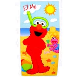 Judastice Plaza Sesamo - beach Towel - Elmo & Lola Sandcastle design