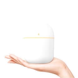 KOSGHO Portable Small Humidifier, USB Personal Desktop Humidifier for Car, Office Room, Bedroom, Auto Shut-Off, 2 Mist Modes, Super Quiet(220ml, White)