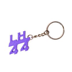 Motoreco LH 44 Lewis Hamilton Keychain | Made From Repurposed Waste Plastic | F1 Gift, Purple, 100mm x 40mm x 4mm