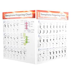 Estink Saxophone Fingering Chart, Coated Paper Sax Beginner Basics Exercise Comparison Table Portable Basic Sax Fingering Chart Musical Instruments Accessories for Beginners