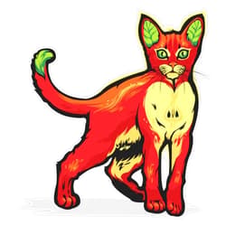 LAD Studio [Fruitcats] Apple Sticker Vinyl Bumper Sticker Decal Waterproof 5