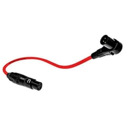 COLUBER CABLE Balanced XLR Cable Right Angle Male to Straight Female - 75 Feet Red - Pro 3-Pin Microphone Connector for Powered Speakers, Audio Interface or Mixer for Live Performance & Recording