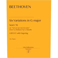 Ludwig van Beethoven Beethoven Six Variations in G major: on Nel cor più non mi sento