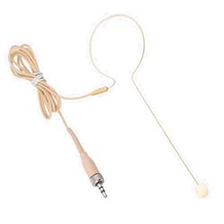 XGWTH Headset Microphone Single Ear Earset Headworn Over Ear Hanging Condenser Omnidirectional Mic Compatible with Sennheiser Wireless System Bodypack Transmitter 1.2m Cable 3.5mm Female Screw Plug