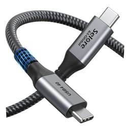 Selore&S-Global USB 3 Cable 4Ft /40Gbps/5K/100W, SELORE USB 3 USB4 Cable 20V/5A Supports Single 5K 60hz Monitor, Compatible with External SSD, eGpu,USB-C Docking Station,MacBook…