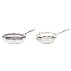 Cuisinart 722-24 10-Inch Chef's-Classic-Stainless-Cookware-Collection, Open Skillet & 722-20 8-Inch Chef's-Classic-Stainless-Cookware-Collection, 8