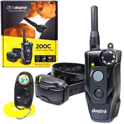 Dogtra 200C Remote Training E-Collar - 1/2 Mile Range - Static, Vibration, Low-Medium Output, Adjustable Levels, Waterproof, Electric Dog Collar for Basic Obedience Training of Small, Medium Dogs