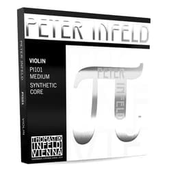 Thomastik-Infeld Peter Infeld Violin Strings 4/4 Full Set with Tin Plated E PI101 | Synthetic Core 4/4 Violin Strings Including Tin Plated E, Aluminum Wound A, Silver Wound D and G | Made in Vienna