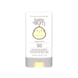 Sun Bum Baby SPF 50 Sunscreen Stick, Mineral Roll-On UVA/UVB Face and Body Protection for Sensitive Skin, Fragrance Free, Travel Size, Unscented, 0.45 Oz