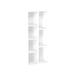 Furinno Luder Bookcase / Book / Storage , 7-Cube, White