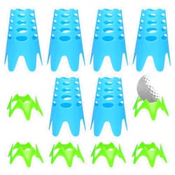 zhuohai 12Pcs Golf Simulator Tees ，Plastic Golf Mat Tees Tools for Outdoor Indoor Winter Turf and Driving Range Home Training Golf Tees