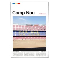 Generic Football Wall Art Camp Nou Stadium Print Canvas Print FC Barcelona Vintage Poster with Coordinates 41.3809°N 2.1228°E for Bedroom Office Boy Game Room Aesthetic Wall Decor Unframed12x18inch