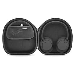 RAIACE Hard Travel Storage Case for Sony WH-CH720N Headphone, with Small Pocket for Cables and Accessories. - (Case Only) - Black