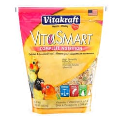 Vitakraft Vita Smart Gourmet Cockatiel and Lovebird Food - Vitamin-Fortified - Daily Pet Bird Food 4 Pound (Pack of 1)