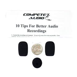 Compete Audio CA525 Small Foam Microphone Windscreens (Microphone Covers) 3-Pack for Telex Airman, Other Headset/Lapel (Lavalier)