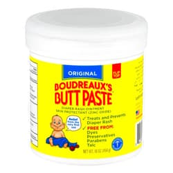 Boudreaux's Butt Paste Diaper Rash Ointment, Original, 16 Oz 1 Pound (Pack of 1) Without Applicator