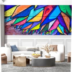 SIGNFORD Wall Mural Colorful Graffiti Removable Wallpaper Wall Sticker for Bedroom Living Room - 66x96 inches