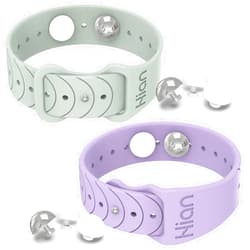 Hion Motion Sickness Bands Sea Sickness Wristbands Adjustable Acupressure Nausea Wristband/,Natural Relief of Nausea Headaches,Anxiety,Sleep Aid, Morning Sickness,Motion Sickness-（1PCS Purple 1PCS Beryl）