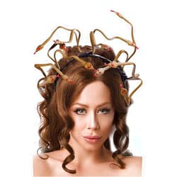 NewL Gothic Halloween Cosplay Hair Accessories Realistic Black Red Long Devil's Horn Headband Carnival Party Bandana