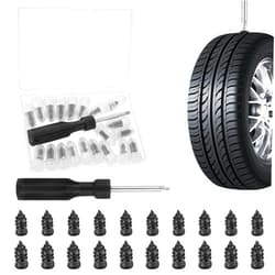 Psyqtsuary Tire Repair Rubber Nail, 21 Pcs Vacuum Tire Mending Nail Self-Service Tyre Repair Screws with Screwdriver Tyre Repair Kit for Car Motorcycle Bicycle Truck Tractor ATV Tire Puncture Repair (10S+10L)