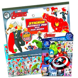 Marvel Shop Marvel Avengers Sticker Pads for Boys Kids ~ 2 Pack Giant Avengers Create a Scene Sticker Books with Over 1000 Stickers (Marvel Avengers Party Supplies)