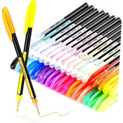 DGDUBRB Colored Gel Pens Set for Coloring, 36 Colors Glitter Gel Pens, Fine Point Gel Pens Colored Set for Adult Coloring Books, Journal Pen Markers for Journaling Supplies, Writing Drawing Taking Office Home