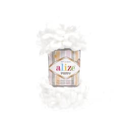 Alize Puffy Baby Blanket Yarn - Lot of 5 Skeins, 500gr, 50yds - 100% Micropolyester Soft Super Chunky Bulky Woven Worested for Hand Knitting (55)