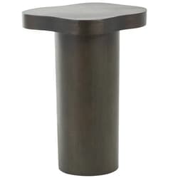 Deco 79 Wood Side End Accent Table Pedestal End Table with Rounded Square Top, Side Table 15