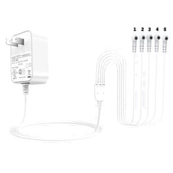 IOKOFJOA 5-Output Replacement for Lemax 94563 4.5Volt Switching Power Adapter Compatible with Lemax Lighted Village 74707 74295 84428 44242 94565 94566 94527 94563 94564 44241 64517 74269 Power Cord，White