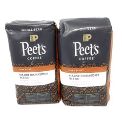 Peet's Coffee Peets Coffee, Major Dickason's Blend, Whole Bean 32oz (Pack of2)
