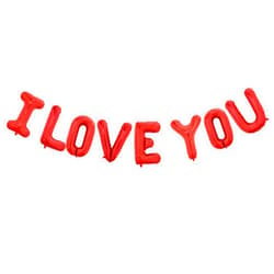 TONIFUL 16 Inch I Love You Balloons Valentine’s Day Decoration Letter Foil Balloons - Perfect for Romantic Valentine's Day Wedding Bridal Shower Anniversary Engagement Party Supplies（Red）