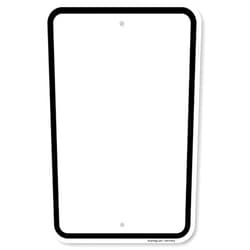 SmartSign 18 x 12 inch “Blank Bordered Parking” Metal Sign, 120 mil Aluminum Composite (ACM), Engineer Grade Reflective Material, Black and White, Made in USA