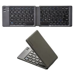 SANWA Foldable Bluetooth Keyboard, Rechargeable Wireless Folding Keypad, Portable & Slim, for Laptop Desktop Computer PC iPad/iPhone Tablet Smartphone, Compatible with MacBook, Windows, Android, iOS