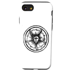 Lutheran Emporium iPhone SE (2020) / 7 / 8 Martin Luther Rose Lutheran Symbol Distressed Chalk 5 Solas Case