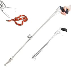 V-CHEETONG Snake Tong Collapsible Reptile Grabber Rattle Snake Catcher Stainless Steel Wide Jaw Handling Tool with Lock and Comfortable Grip Handle (27/39/47/60/79 inches) (60 inch-Collapsible)
