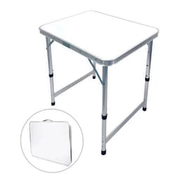 Camp Field Aluminum Folding Small Picnic Table, Adjustable Height Lightweight Portable Camping Table for Picnic Beach Outdoor Indoor (Medium)