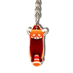 PeachyApricot Cute Red Panda Keychain Backpack Charm Jewelry Gift (Hanging Red Panda)