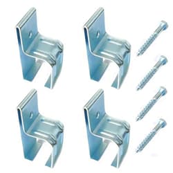 YUEBM Box Rail Hanger Bracket, Heavy Duty Exterior Barn Door Hardware, Used to Mount Rail for a Barn Door, 4Pcs, Included Bolts
