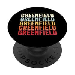 Greenfield Massachusetts Greenfield MA Retro Vintage Text PopSockets Swappable PopGrip