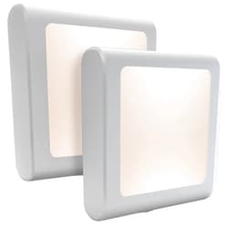 MAZ-TEK Plug-in Led Night Light with Auto Dusk to Dawn Sensor,Adjustable Brightness Warm White Lights for Hallway,Bedroom, Kids Room, Kitchen, Stairway, 2 Pack
